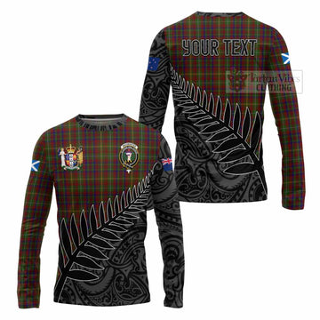 MacMaster (McMaster) Crest Tartan Long Sleeve T-Shirt with New Zealand Silver Fern Half Style