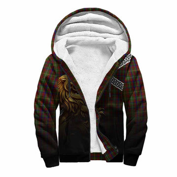 MacMaster (McMaster) Crest Tartan Sherpa Hoodie with Golden Lion Emblem Celtic Style Unisex S - Tartan Vibes Clothing