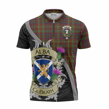 MacMaster (McMaster) Tartan Family Crest Zipper Polo Shirt Lion Rampant Royal Thistle Shield Celtic Inspired Unisex - Tartan Vibes Clothing