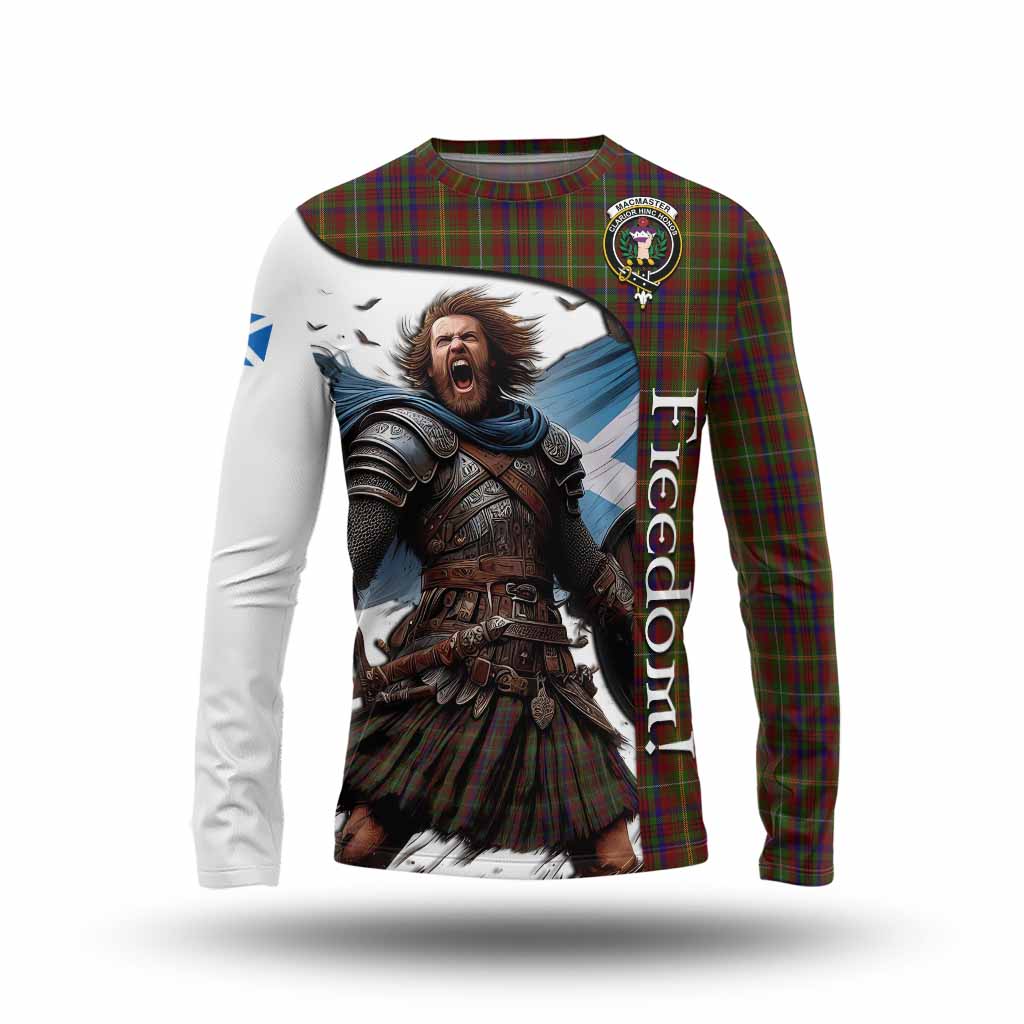 Tartan Vibes Clothing MacMaster (McMaster) Crest Tartan Long Sleeve T-Shirt Inspired by the Freedom of Scottish Warrior