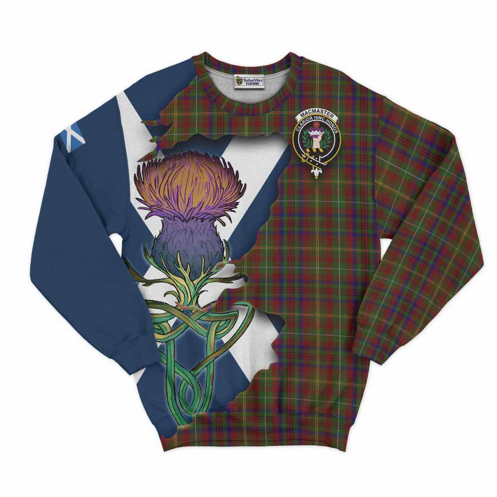 MacMaster (McMaster) Tartan Family Crest Sweatshirt Scottish Thistle Celtic Inspired Unisex - Tartan Vibes Clothing