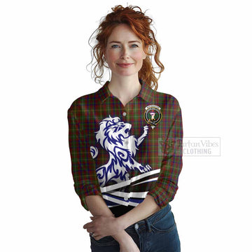 MacMaster (McMaster) Tartan Women's Casual Shirt with Alba Gu Brath Regal Lion Emblem