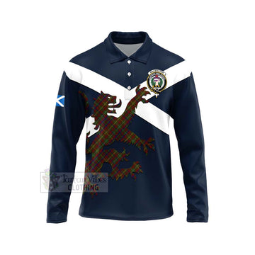 MacMaster (McMaster) Tartan Lion Rampant Long Sleeve Polo Shirt Proudly Display Your Heritage with Alba Gu Brath and Clan Name Unisex - Tartan Vibes Clothing