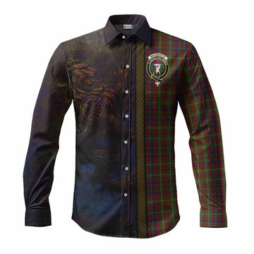 MacMaster (McMaster) Tartan Family Crest Long Sleeve Button Shirt Alba Gu Brath Be Brave Lion Ancient Style Men's Shirt S - Tartan Vibes Clothing