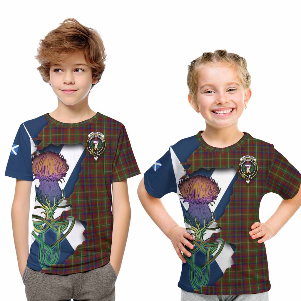 MacMaster (McMaster) Tartan Family Crest Kid T-Shirt Scottish Thistle Celtic Inspired Youth XL Size14 - Tartan Vibes Clothing