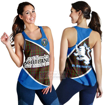 MacMaster (McMaster) Family Crest Tartan Women's Racerback Tanks Celebrate Saint Andrew's Day in Style