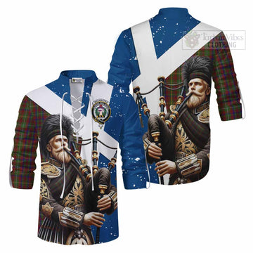 MacMaster (McMaster) Tartan Ghillie Kilt Shirt with Family Crest Scottish Bagpiper Vibes Men - Tartan Vibes Clothing