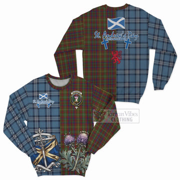 MacMaster (McMaster) Tartan Sweatshirt Happy St. Andrew's Day Half Tartan Style