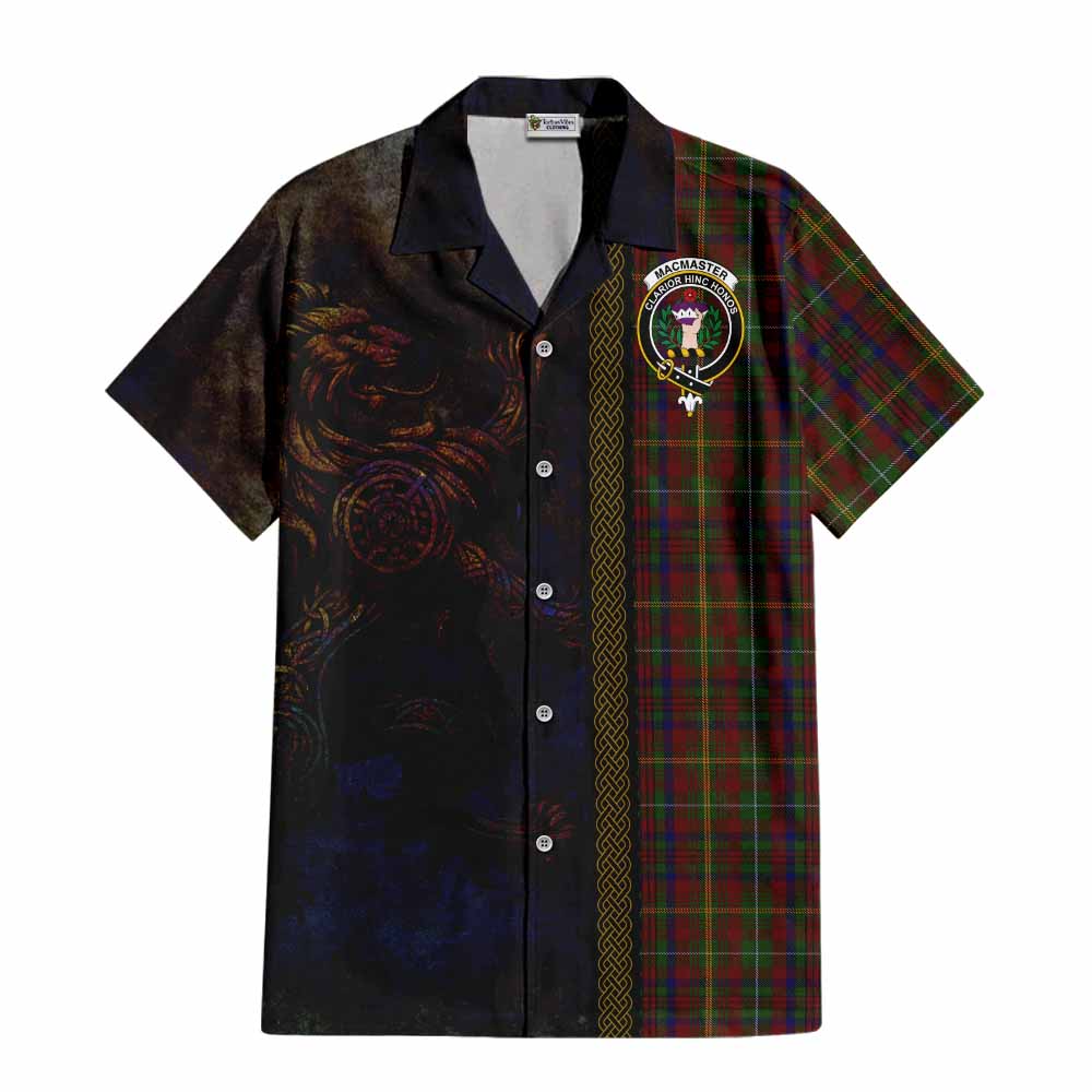 MacMaster (McMaster) Tartan Family Crest Hawaiian Shirt Alba Gu Brath Be Brave Lion Ancient Style Kid - Tartan Vibes Clothing