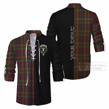 MacMaster (McMaster) Tartan Ghillie Kilt Shirt with Family Crest and Half Of Me Style Men - Tartan Vibes Clothing
