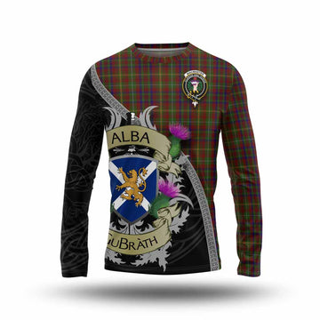 MacMaster (McMaster) Tartan Family Crest Long Sleeve T-Shirt Lion Rampant Royal Thistle Shield Celtic Inspired Unisex - Tartan Vibes Clothing