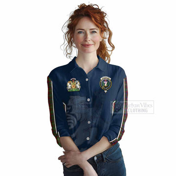 MacMaster (McMaster) Tartan Women's Casual Shirt with Family Crest and Lion Rampant Vibes Sport Style Female - Tartan Vibes Clothing