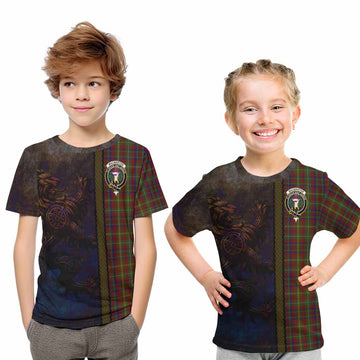 MacMaster (McMaster) Tartan Family Crest Kid T-Shirt Alba Gu Brath Be Brave Lion Ancient Style Youth XL Size14 - Tartan Vibes Clothing