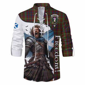 MacMaster (McMaster) Crest Tartan Ghillie Kilt Shirt Inspired by the Freedom of Scottish Warrior