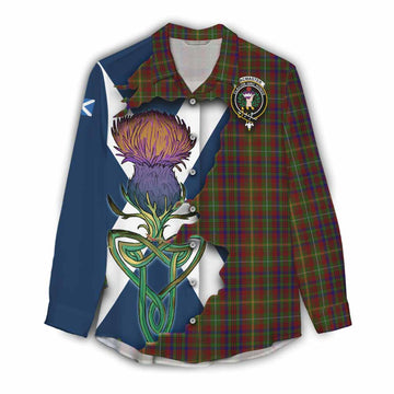 MacMaster (McMaster) Tartan Family Crest Women's Casual Shirt Scottish Thistle Celtic Inspired Female - Tartan Vibes Clothing