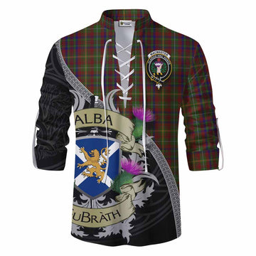 MacMaster (McMaster) Tartan Family Crest Ghillie Kilt Shirt Lion Rampant Royal Thistle Shield Celtic Inspired Men - Tartan Vibes Clothing