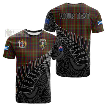 MacMaster (McMaster) Crest Tartan Cotton T-shirt with New Zealand Silver Fern Half Style