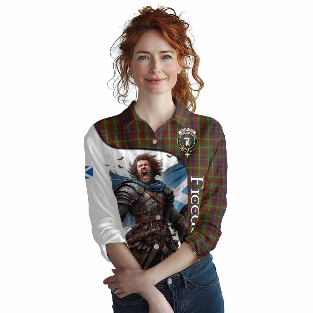 Tartan Vibes Clothing MacMaster (McMaster) Crest Tartan Women's Casual Shirt Inspired by the Freedom of Scottish Warrior