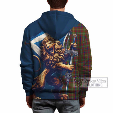 MacMillan (McMillan) Tartan Family Crest Hoodie with Scottish Majestic Lion