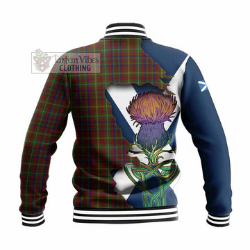 MacMaster (McMaster) Tartan Family Crest Baseball Jacket Scottish Thistle Celtic Inspired - Tartan Vibes Clothing