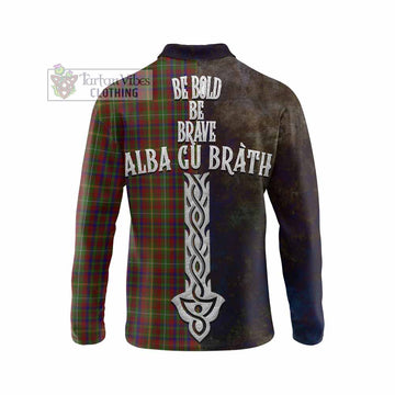 MacMaster (McMaster) Tartan Family Crest Long Sleeve Polo Shirt Alba Gu Brath Be Brave Lion Ancient Style - Tartan Vibes Clothing
