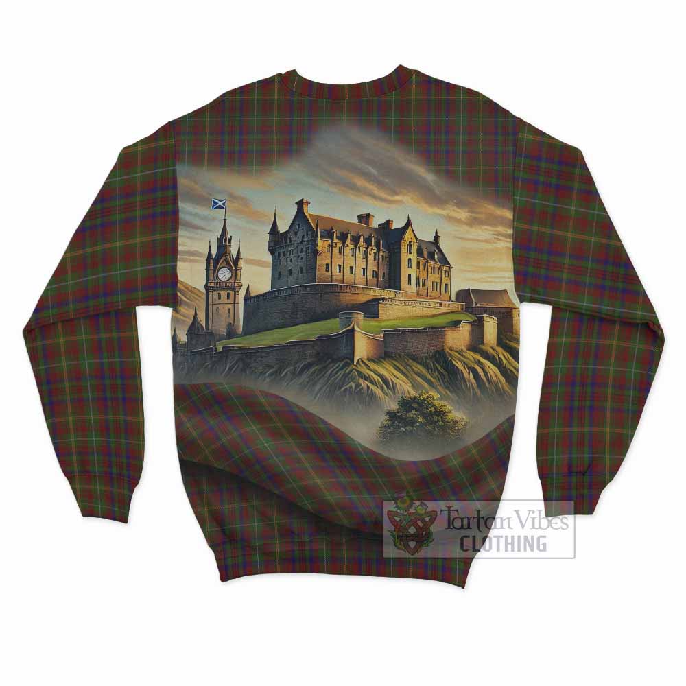 MacMaster (McMaster) Tartan Family Crest Sweatshirt with Scottish Ancient Castle Style - Tartan Vibes Clothing