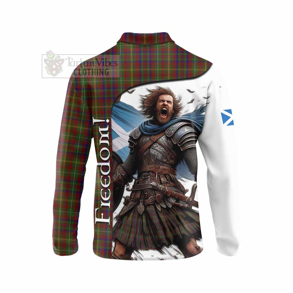 Tartan Vibes Clothing MacMaster (McMaster) Crest Tartan Long Sleeve Polo Shirt Inspired by the Freedom of Scottish Warrior