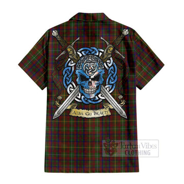 MacMaster (McMaster) Tartan Hawaiian Shirt with Family Crest Celtic Skull Style - Tartan Vibes Clothing
