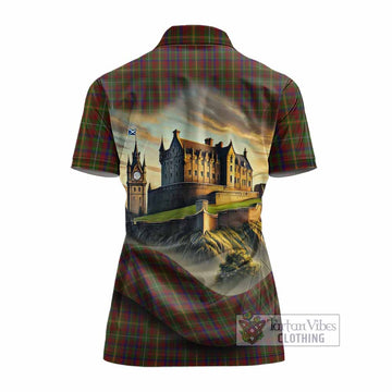 MacMaster (McMaster) Tartan Family Crest Women's Polo Shirt with Scottish Ancient Castle Style - Tartan Vibes Clothing