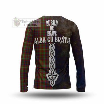 MacMaster (McMaster) Tartan Family Crest Long Sleeve T-Shirt Alba Gu Brath Be Brave Lion Ancient Style - Tartan Vibes Clothing