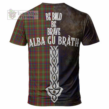 MacMaster (McMaster) Tartan Family Crest T-Shirt Alba Gu Brath Be Brave Lion Ancient Style - Tartan Vibes Clothing