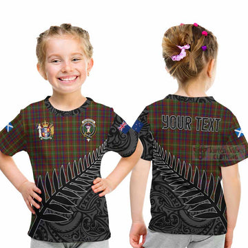 MacMaster (McMaster) Crest Tartan Kid T-Shirt with New Zealand Silver Fern Half Style