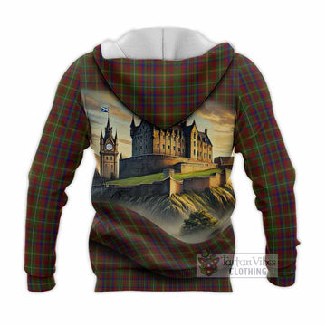 MacMaster (McMaster) Tartan Family Crest Knitted Hoodie with Scottish Ancient Castle Style - Tartan Vibes Clothing