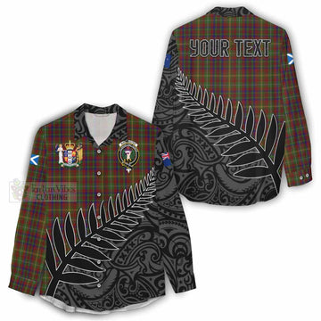 MacMaster (McMaster) Crest Tartan Women's Casual Shirt with New Zealand Silver Fern Half Style