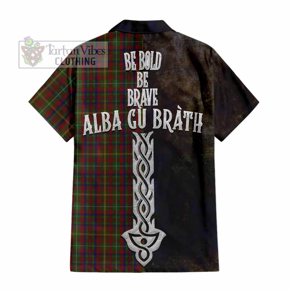 MacMaster (McMaster) Tartan Family Crest Hawaiian Shirt Alba Gu Brath Be Brave Lion Ancient Style - Tartan Vibes Clothing
