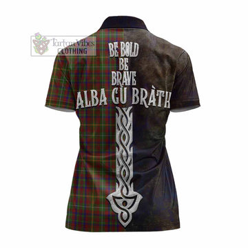MacMaster (McMaster) Tartan Family Crest Women's Polo Shirt Alba Gu Brath Be Brave Lion Ancient Style - Tartan Vibes Clothing