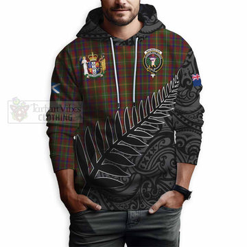 MacMaster (McMaster) Crest Tartan Hoodie with New Zealand Silver Fern Half Style