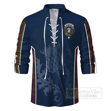 MacMaster (McMaster) Tartan Ghillie Kilt Shirt with Family Crest and Scottish Thistle Vibes Sport Style - Tartan Vibes Clothing