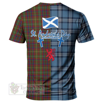 MacMaster (McMaster) Tartan T-Shirt Happy St. Andrew's Day Half Tartan Style