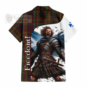 MacMaster (McMaster) Crest Tartan Short Sleeve Button Shirt Inspired by the Freedom of Scottish Warrior