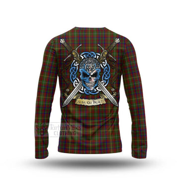 MacMaster (McMaster) Tartan Long Sleeve T-Shirt with Family Crest Celtic Skull Style - Tartan Vibes Clothing