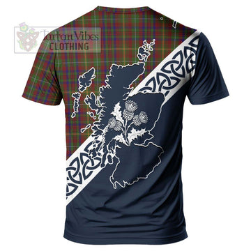 MacMaster (McMaster) Tartan T-Shirt Featuring Thistle and Scotland Map