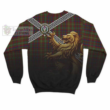 MacMaster (McMaster) Crest Tartan Sweatshirt with Golden Lion Emblem Celtic Style - Tartan Vibes Clothing