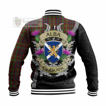 MacMaster (McMaster) Tartan Family Crest Baseball Jacket Lion Rampant Royal Thistle Shield Celtic Inspired - Tartan Vibes Clothing