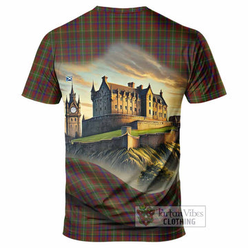MacMaster (McMaster) Tartan Family Crest T-Shirt with Scottish Ancient Castle Style - Tartan Vibes Clothing