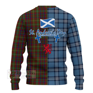 MacMaster (McMaster) Tartan Knitted Sweater Happy St. Andrew's Day Half Tartan Style - Tartan Vibes Clothing