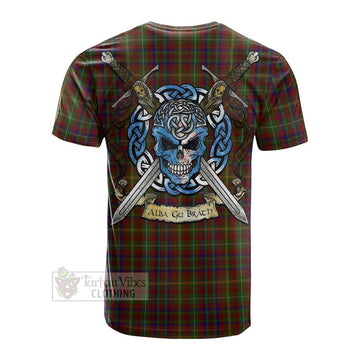MacMaster (McMaster) Tartan Cotton T-shirt with Family Crest Celtic Skull Style Men's Shirt - Tartan Vibes Clothing