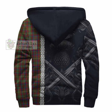 MacMaster (McMaster) Tartan Sherpa Hoodie with Family Crest Cross Sword Thistle Celtic Vibes - Tartan Vibes Clothing