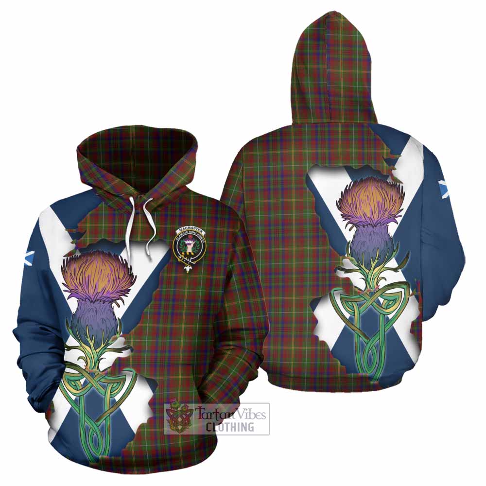 MacMaster (McMaster) Tartan Family Crest Hoodie Scottish Thistle Celtic Inspired - Tartan Vibes Clothing