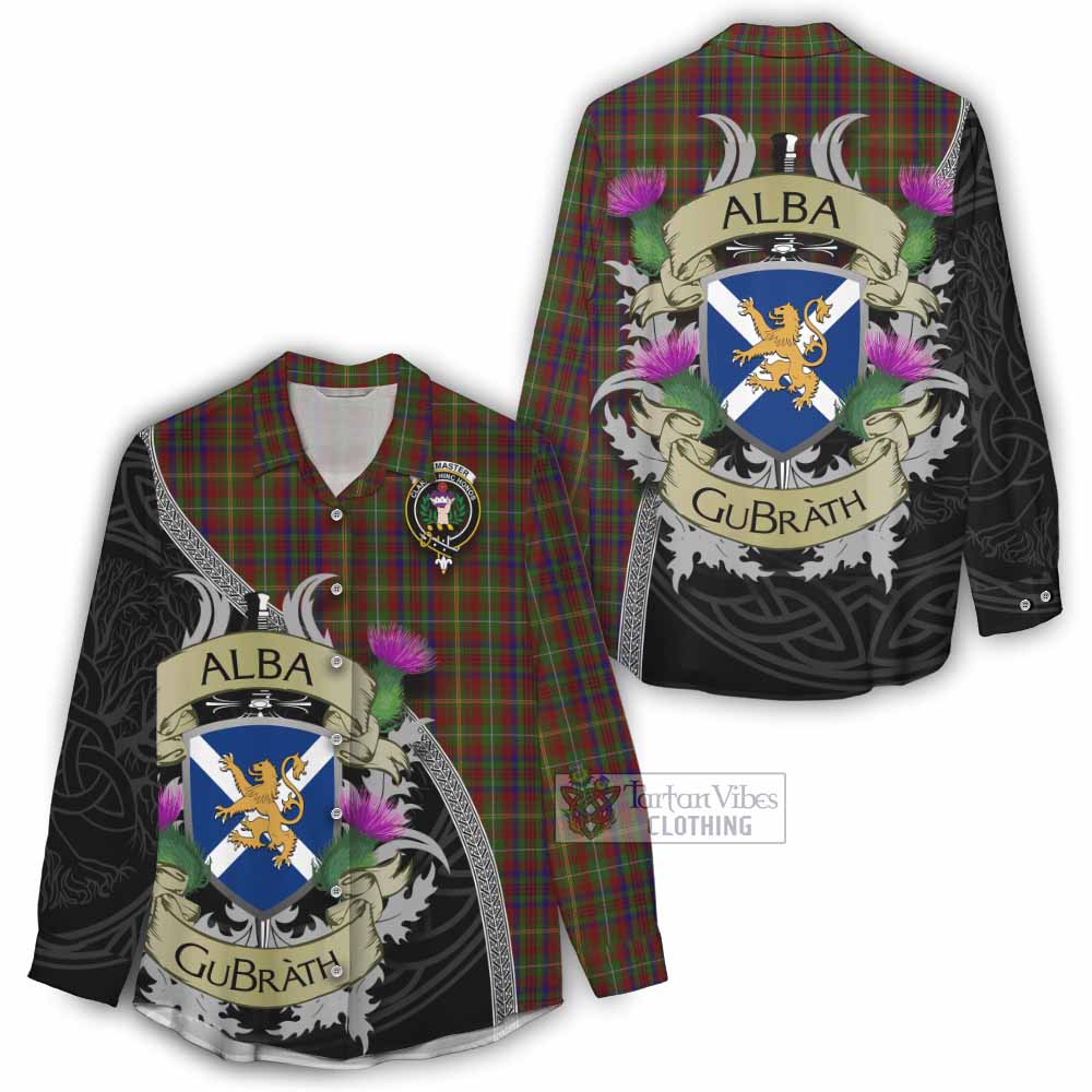 MacMaster (McMaster) Tartan Family Crest Women's Casual Shirt Lion Rampant Royal Thistle Shield Celtic Inspired - Tartan Vibes Clothing